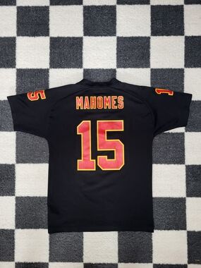 Mahomes Chiefs Youth Black Jersey Shirt Size M 10-12